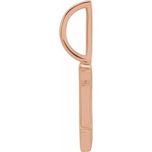 14K Rose Gold Gothic Initial A Charm/Pendant – image 2