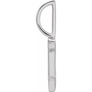 14K White Gold Gothic Initial O Charm/Pendant – image 2