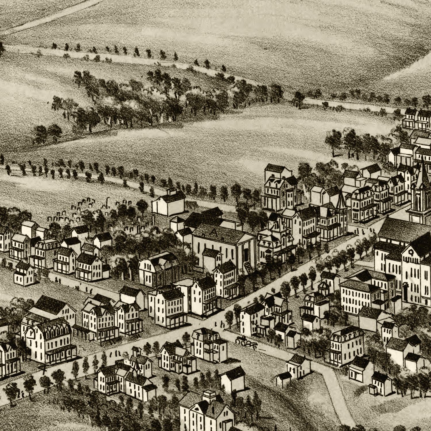 Vintage Map of Collegeville, Pennsylvania 1894