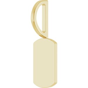 Engravable Dog Tag Charm/Pendant