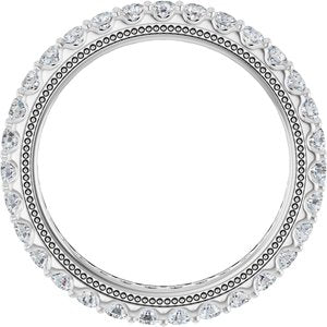 14K White 9/10 CTW Lab-Grown Diamond Eternity Band Size 7