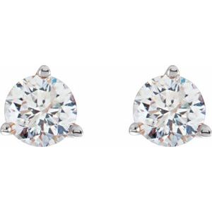 18K White Gold 3/4 CTW Natural Diamond Stud Earrings – image 2