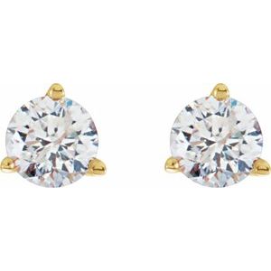 14K Yellow Gold 1/2 CTW Natural Diamond Stud Earrings – image 2