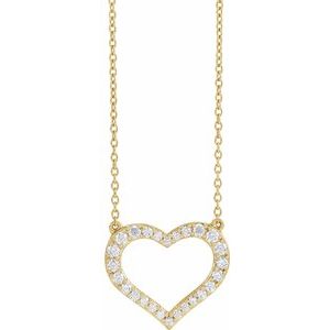Lab-Grown Diamond Heart Necklace