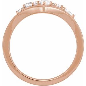 14K Rose Gold 1/2 CTW Lab-Grown Diamond V Ring
