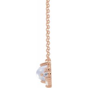 14K Rose Gold Natural Multi-Gemstone Scattered 16-18" Necklace