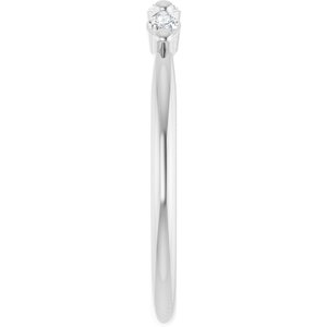 Platinum 1/5 CTW Natural Diamond Three-Stone Anniversary Band