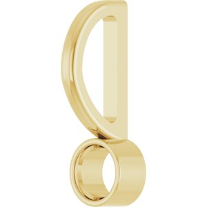 14K Yellow Gold 3 mm Round Solitaire Charm/Pendant Mounting – image 4