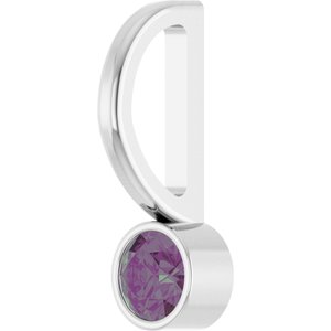 Platinum Natural Alexandrite Charm/Pendant – image 2