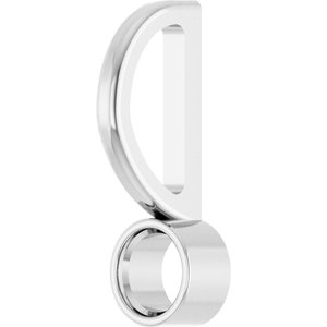14K White Gold 3 mm Round Solitaire Charm/Pendant Mounting – image 4