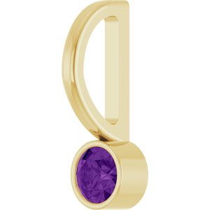 Bezel-Set Solitaire Charm/Pendant