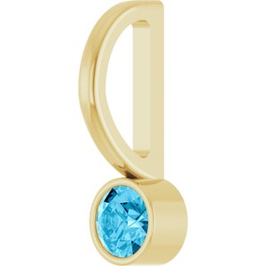 Bezel-Set Solitaire Charm/Pendant