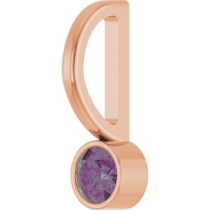14K Rose Gold Natural Alexandrite Charm/Pendant – image 2