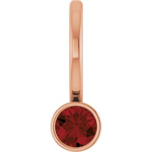 14K Rose Natural Mozambique Garnet Pendant/Charm