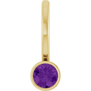 Bezel-Set Solitaire Charm/Pendant