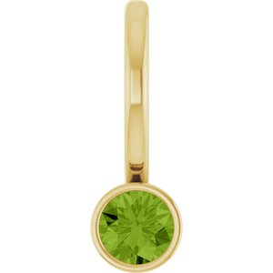 Bezel-Set Solitaire Charm/Pendant