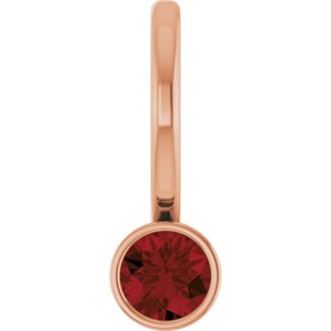 14K Rose Gold Natural Mozambique Garnet Pendant/Charm