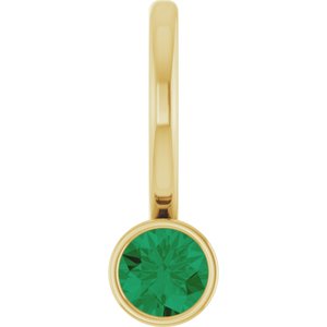 Bezel-Set Solitaire Charm/Pendant
