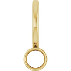 14K Yellow Gold 3 mm Round Solitaire Charm/Pendant Mounting – image 2