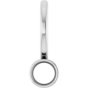 Platinum 3 mm Round Solitaire Charm/Pendant Mounting – image 2