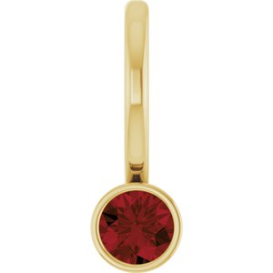 Bezel-Set Solitaire Charm/Pendant