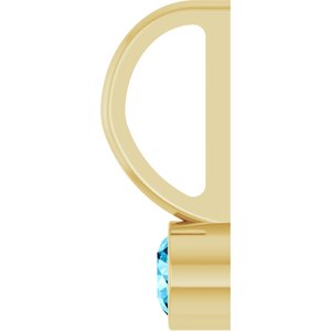 Bezel-Set Solitaire Charm/Pendant
