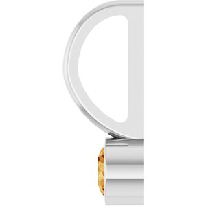 Platinum Natural Citrine Charm/Pendant – image 3