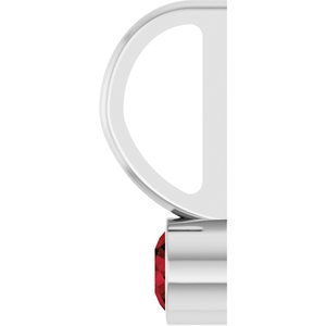 14K White Gold Natural Mozambique Garnet Pendant/Charm – image 3