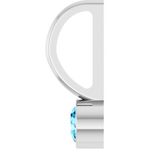 Sterling Silver Natural Aquamarine Charm/Pendant – image 3