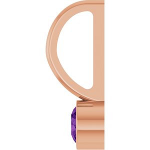 14K Rose Gold Natural Amethyst Charm/Pendant – image 3