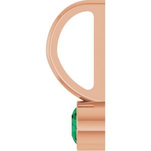 14K Rose Gold Natural Emerald Charm/Pendant – image 3