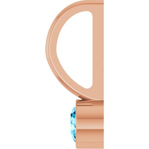 14K Rose Gold Natural Aquamarine Charm/Pendant – image 3
