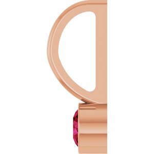 14K Rose Gold Natural Ruby Charm/Pendant – image 3