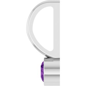 Platinum Natural Amethyst Charm/Pendant – image 3