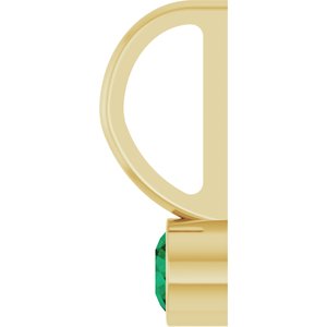 14K Yellow Gold Natural Emerald Charm/Pendant – image 3