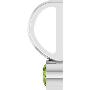 Platinum Natural Peridot Charm/Pendant – image 3