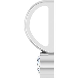 14K White Gold 1/10 CT Natural Diamond Charm/Pendant – image 3