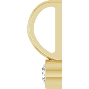 14K Yellow Gold 1/10 CT Natural Diamond Charm/Pendant – image 3