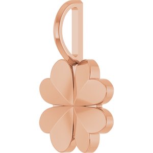 14K Rose Four-Leaf Clover Charm/Pendant