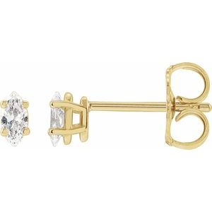 14K Yellow Gold 1/4 CTW Natural Diamond Earrings