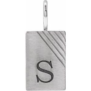 Platinum Engravable Dog Tag Charm/Pendant – image 3