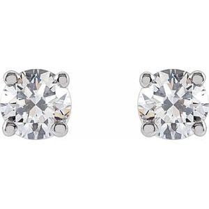 14K White Gold 1/6 CTW Lab-Grown Diamond Earrings