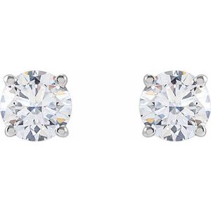 Sterling Silver 1 CTW Lab-Grown Diamond Earrings – image 2