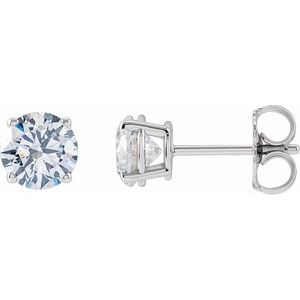 14K White Gold 3 CTW Lab-Grown Diamond Earrings