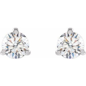 14K White Gold 1/8 CTW Lab-Grown Diamond Stud Earrings – image 2