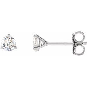 14K White Gold 1/8 CTW Lab-Grown Diamond Stud Earrings