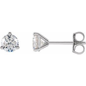 14K White 5/8 CTW Lab-Grown Diamond Stud Earrings