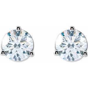 14K White 1 1/5 CTW Lab-Grown Diamond Stud Earrings