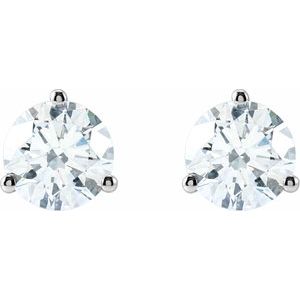14K White Gold 1 5/8 CTW Lab-Grown Diamond Stud Earrings – image 2