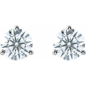 14K White Gold 2 1/2 CTW Lab-Grown Diamond Stud Earrings – image 2